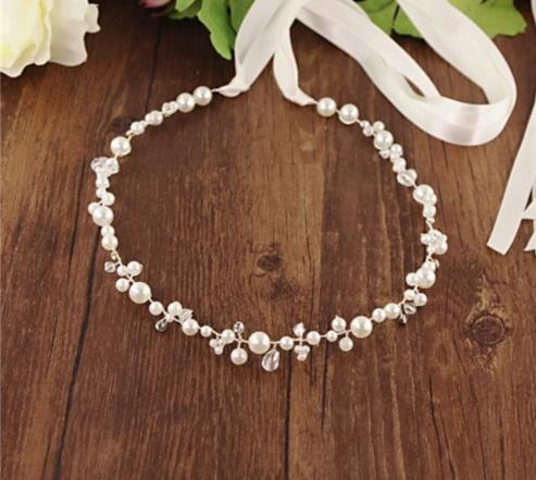 Silver Crystal Bridal Thin Belt Dress Sash