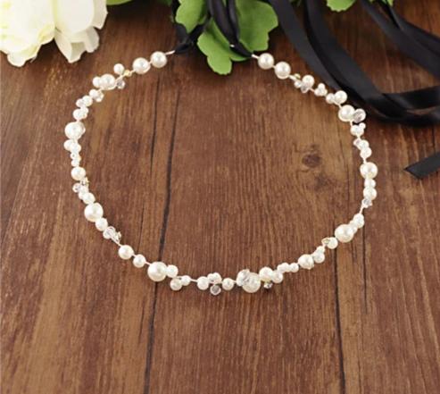 Silver Crystal Bridal Thin Belt Dress Sash