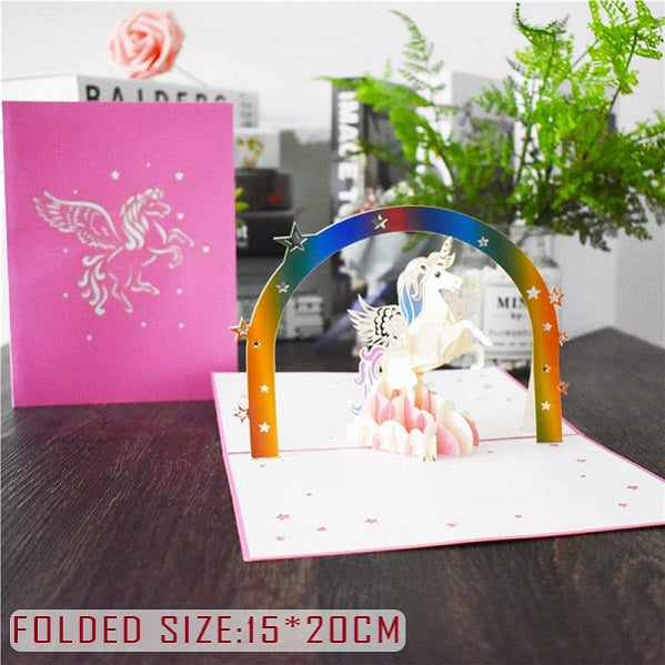 3D Pop Up Cards Flower Birthday Anniversary Maple Cherry