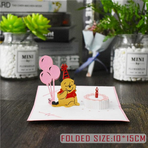 3D Pop Up Cards Flower Birthday Anniversary Maple Cherry