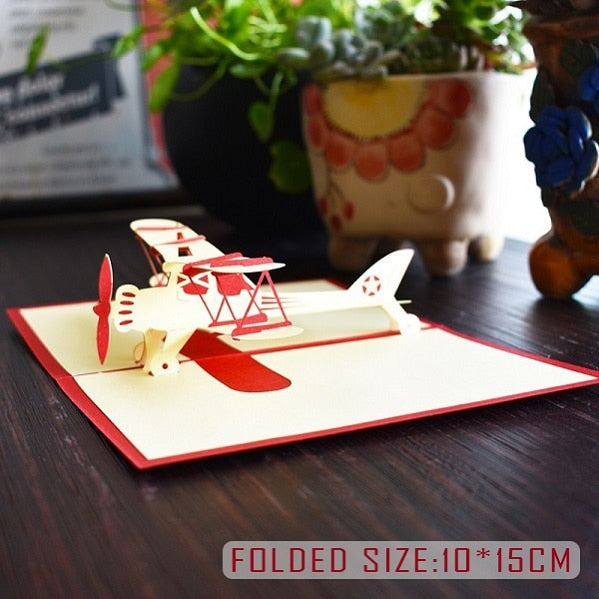3D Pop Up Cards Flower Birthday Anniversary Maple Cherry