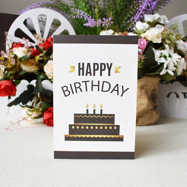 3D Pop Up Cards Birthday Cake Postcards