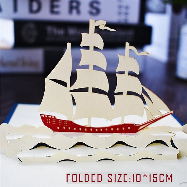 3D Pop Up Cards Birthday Cake Postcards