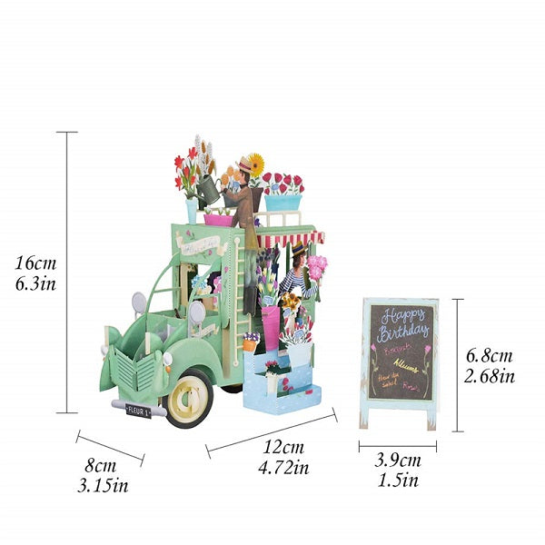 3D Pop Up Cards Birthday Cake Postcards