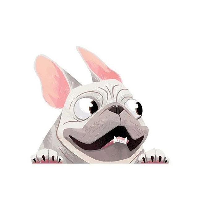 13cm x 11cm Funny French Bulldog Sticker Decal