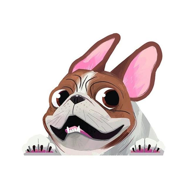 13cm x 11cm Funny French Bulldog Sticker Decal