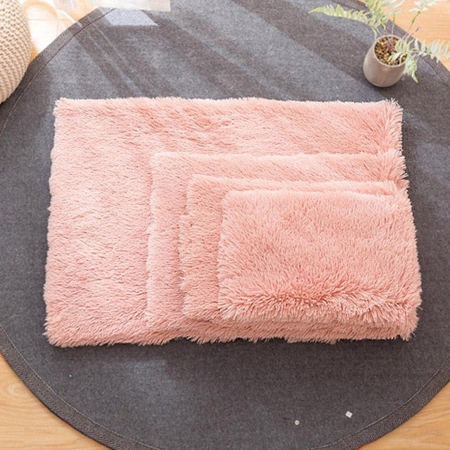 Plush Dog Cat Bed Soft Cushion Warm