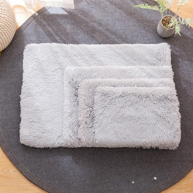 Plush Dog Cat Bed Soft Cushion Warm