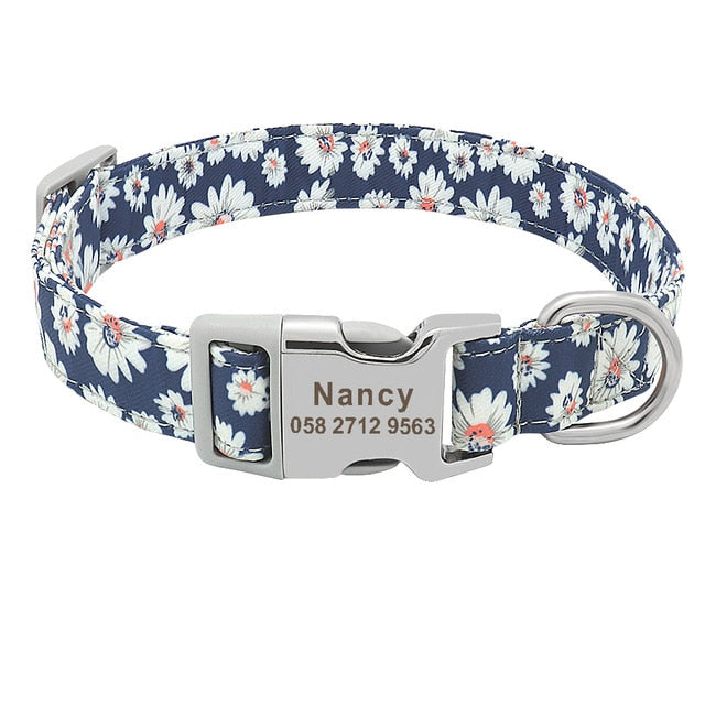 Customized Colorful Pet Collar Engraved ID Name Tag