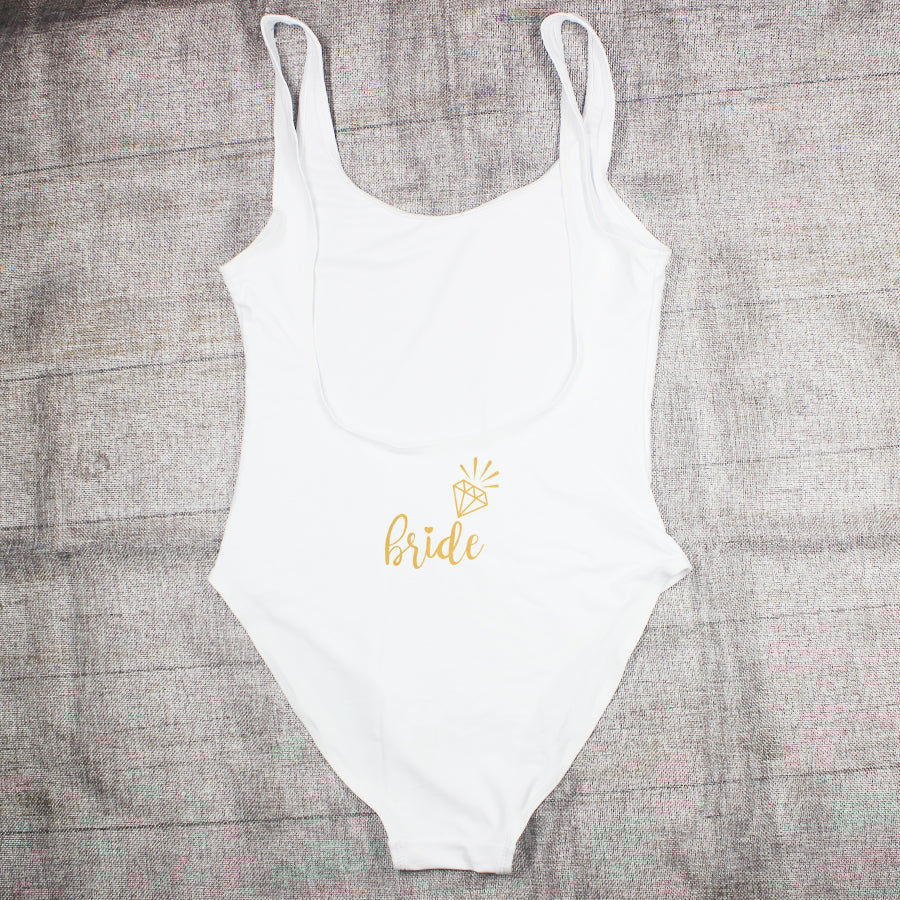 Bachelorette One Piece Swimsuit Bride Squad