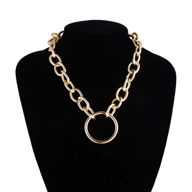 Vintage Chunky Chain Choker Necklace