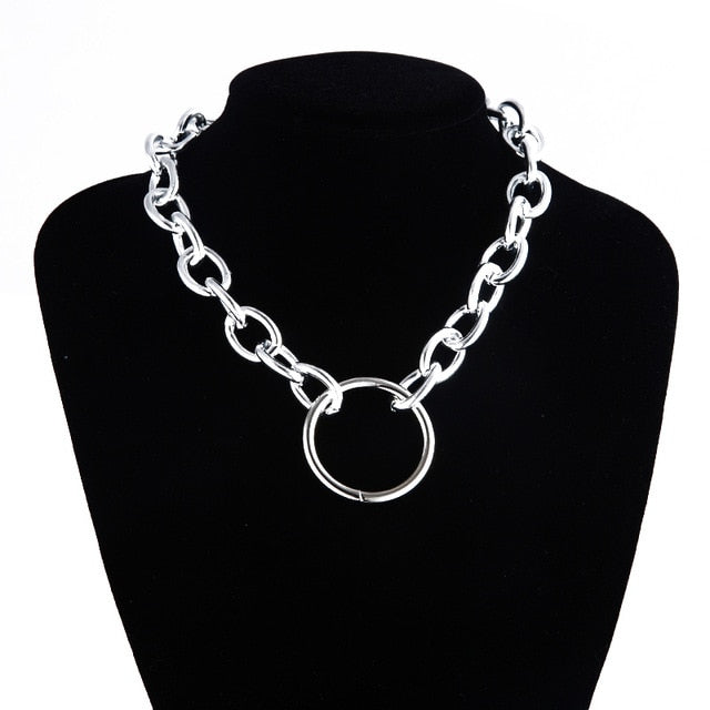 Vintage Chunky Chain Choker Necklace