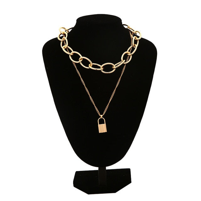 Vintage Chunky Chain Choker Necklace