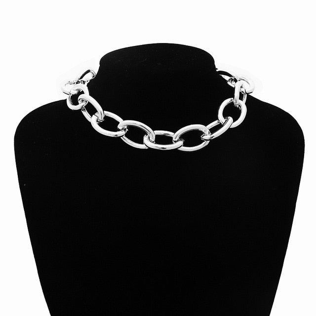 Vintage Chunky Chain Choker Necklace