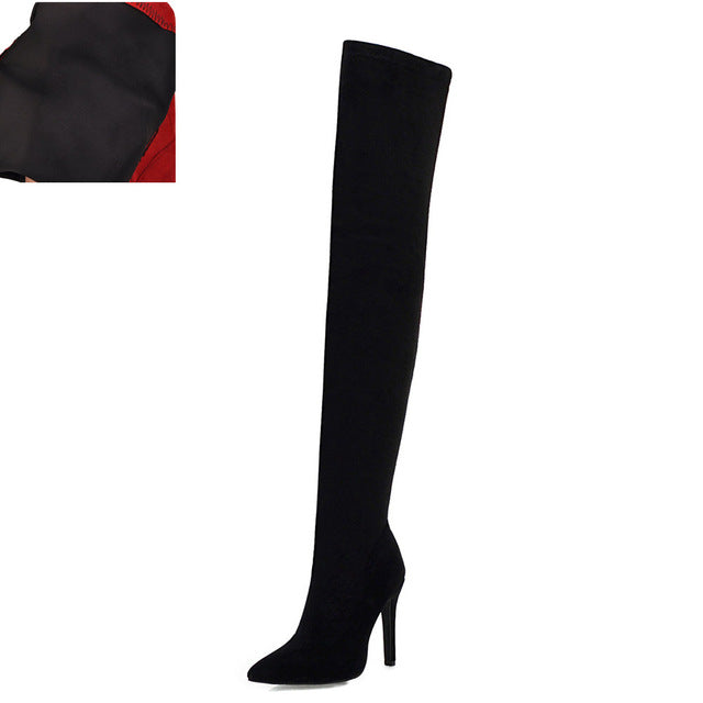 4 COLORS Over the Knee High Heel Boots /Botas de mujer