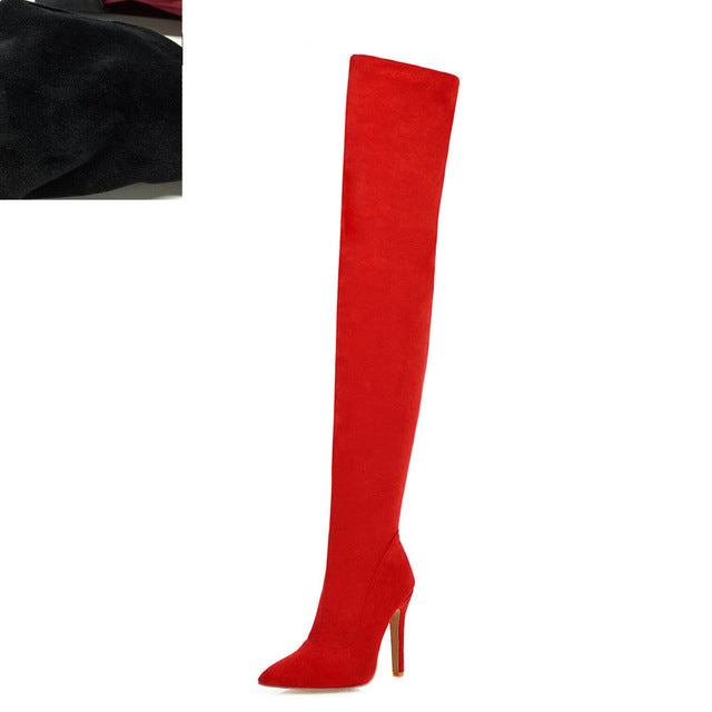 4 COLORS Over the Knee High Heel Boots /Botas de mujer