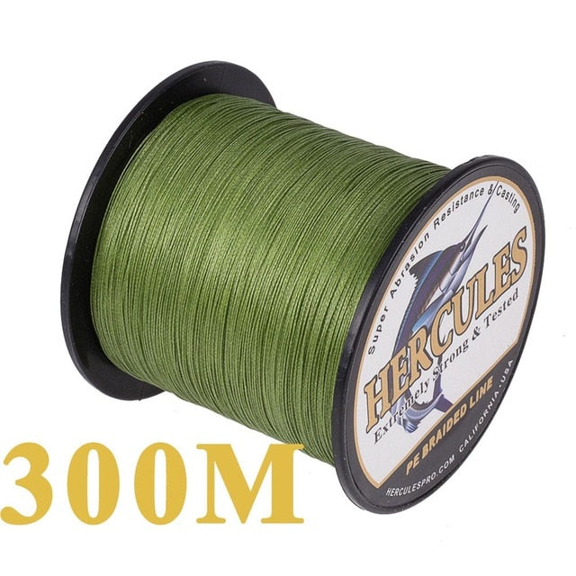 Hercules Braided Fishing Line Carp Fish Wire Cord PE Lines 8 Strands