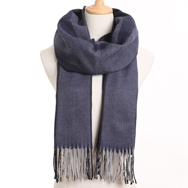 Mens Luxury Design Scarf Foulard Plaid Scarves Poncho Casual Winter