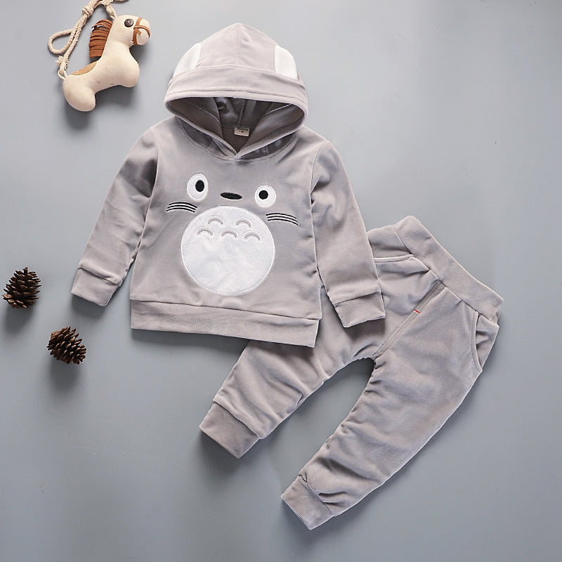 Children Cartoon Clothing 2Pc Set Sweatpants Sweater