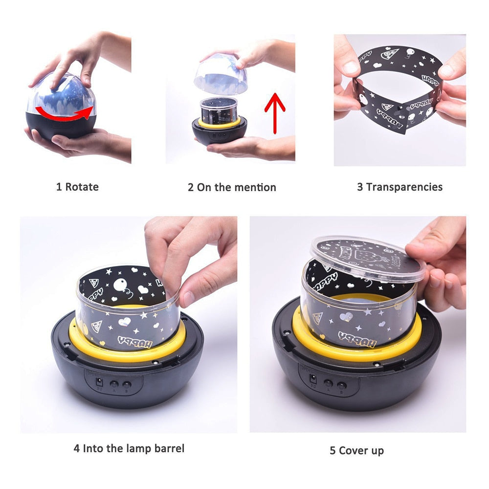 Star Night Light Sky Magic Moon Planet Projector Lamp