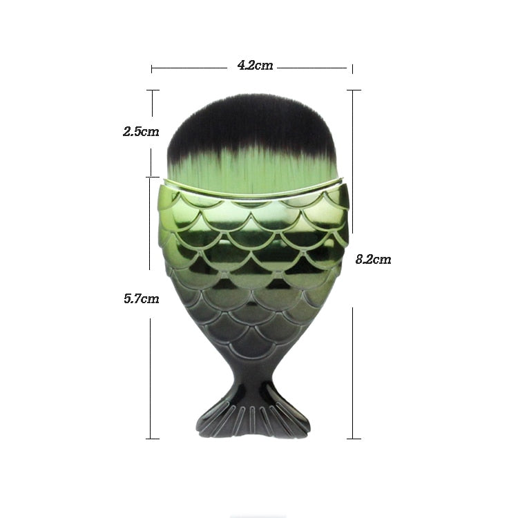 1-Piece Unique Mermaid Shaped Makeup Brush- Professional Use