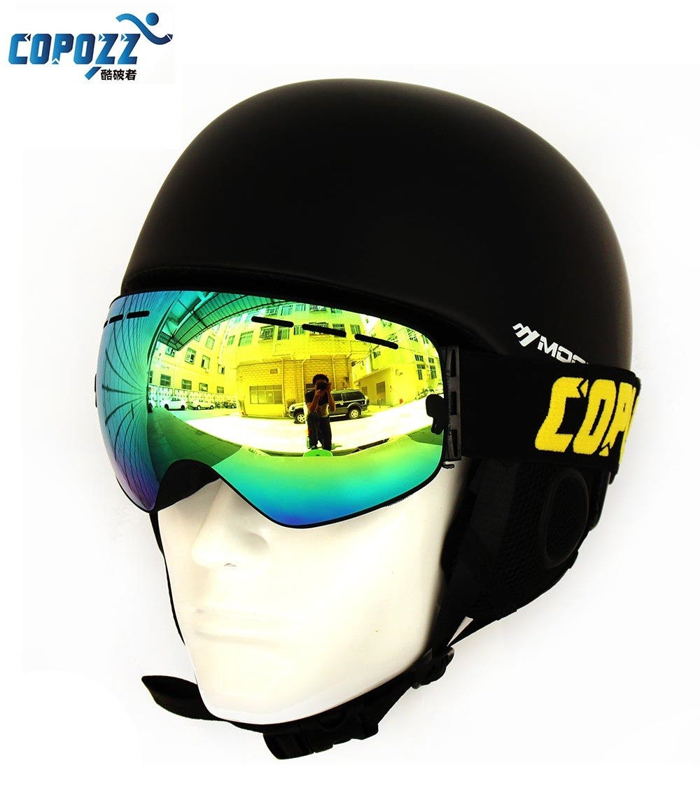 Mens Womens Ski Goggles 2 Layer Lens Anti-Fog UV400 Spherical Snowboard Glasses