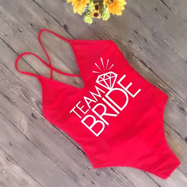 Team BRIDE One Piece Swimsuit Bachelorette