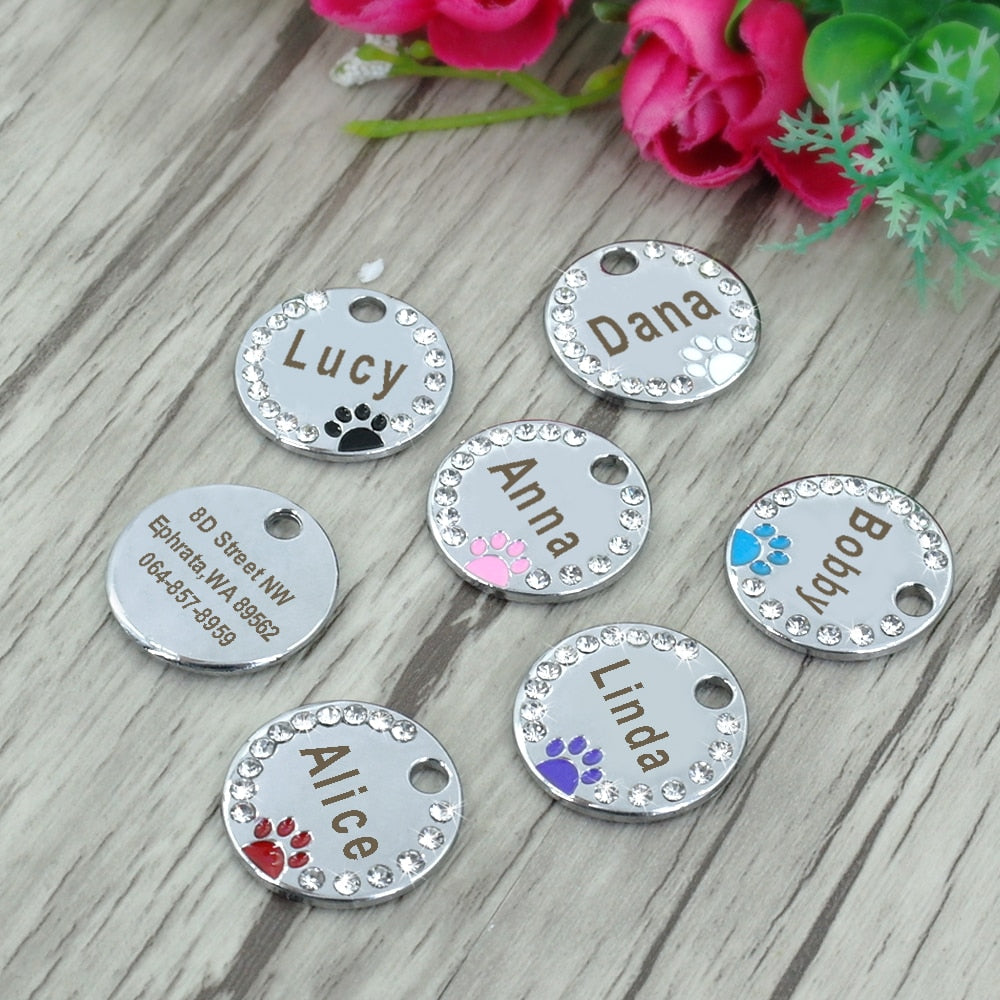 Paw Custom Dog Tag Pet Collar ID Name Tags