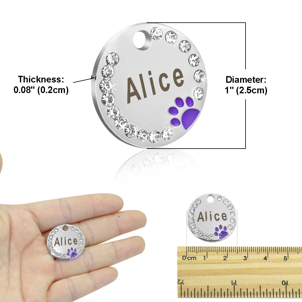 Paw Custom Dog Tag Pet Collar ID Name Tags