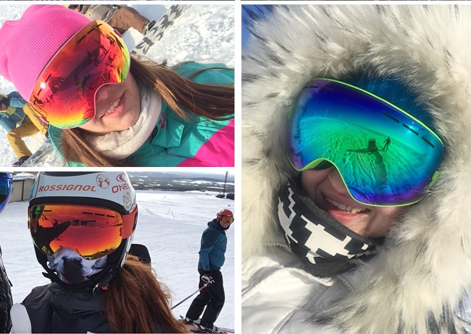 Ski Goggles Men Women Snowboard Glasses Skiing UV400 Protection Snow Skiing Anti-Fog Mask