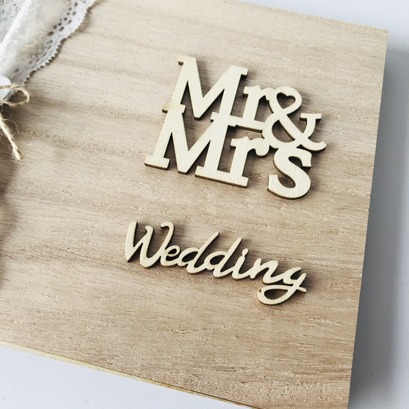 Wedding Guest Book Rustic Wood Guestbook