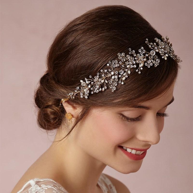 Rose Gold Pearl Crystal Hairband