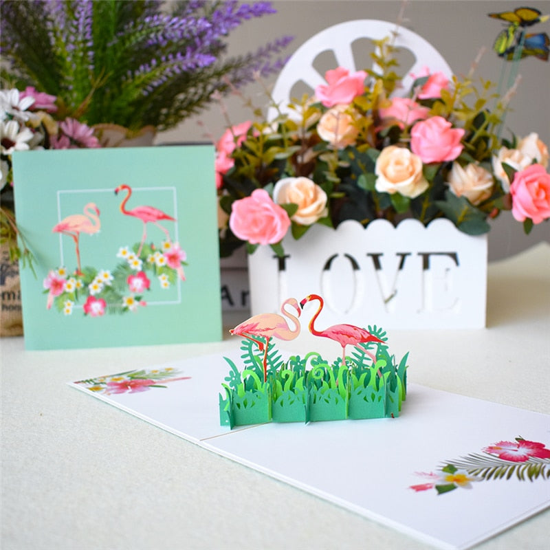 3D Pop Up Valentines Wedding Love Engagement Card