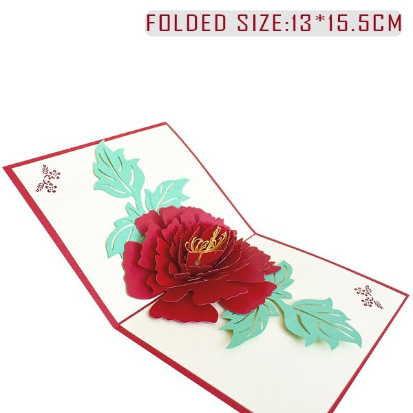3D Pop Up Valentines Wedding Love Engagement Card