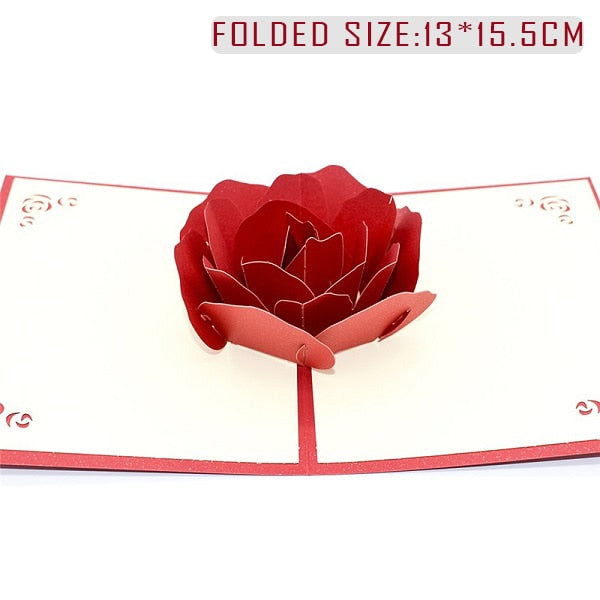 3D Pop Up Valentines Wedding Love Engagement Card