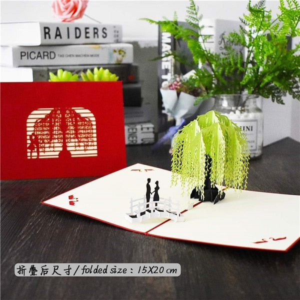 3D Pop Up Valentines Wedding Love Engagement Card