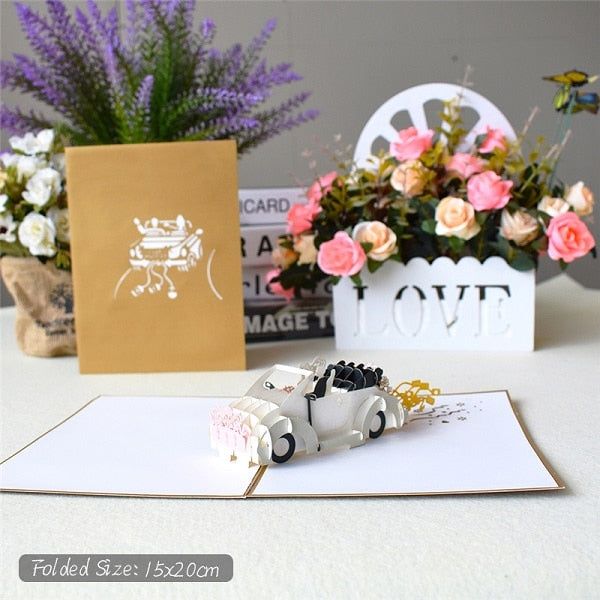 3D Pop Up Valentines Wedding Love Engagement Card