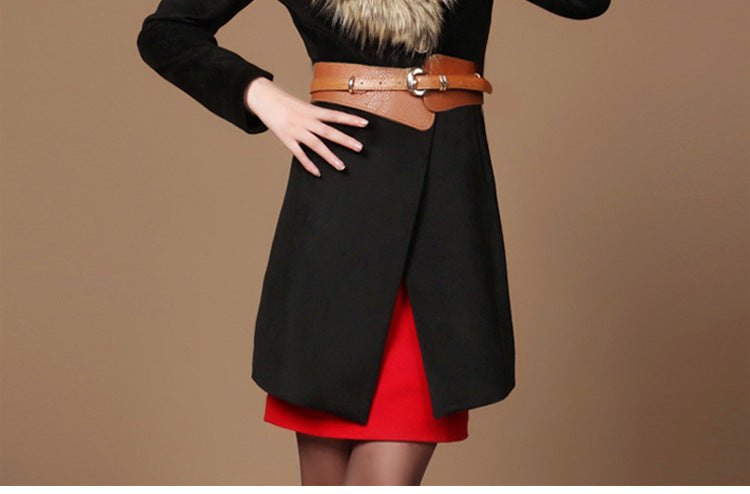 Womens Fashion PU Leather Waist Wide Waistband Belt Black Brown Khaki