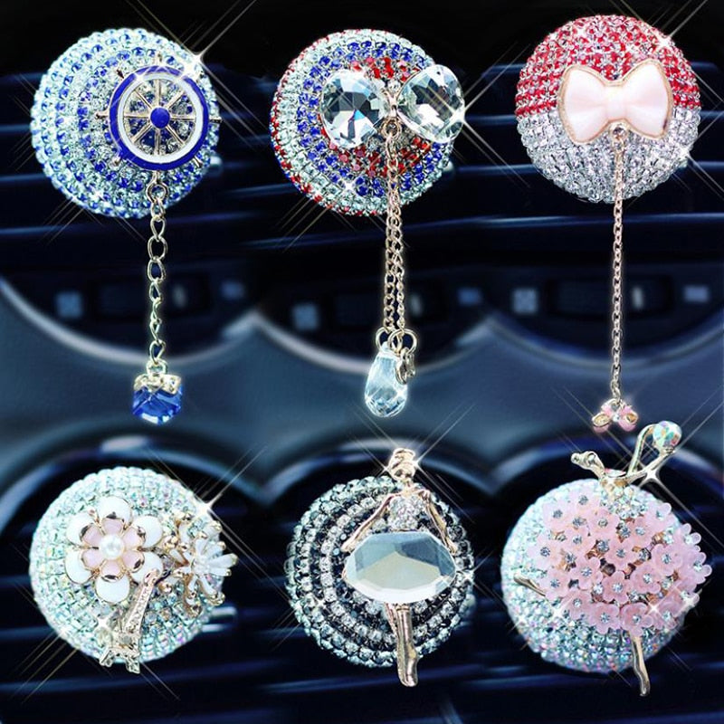 Crystal Pendant Car Perfume Clip