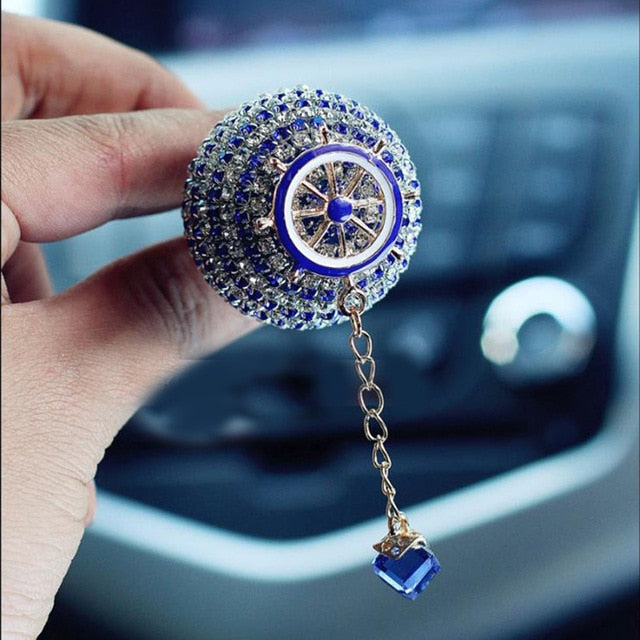 Crystal Pendant Car Perfume Clip