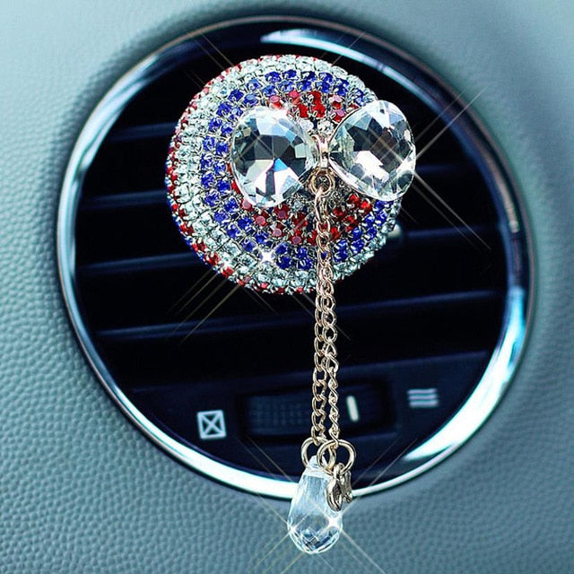 Crystal Pendant Car Perfume Clip