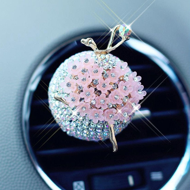 Crystal Pendant Car Perfume Clip