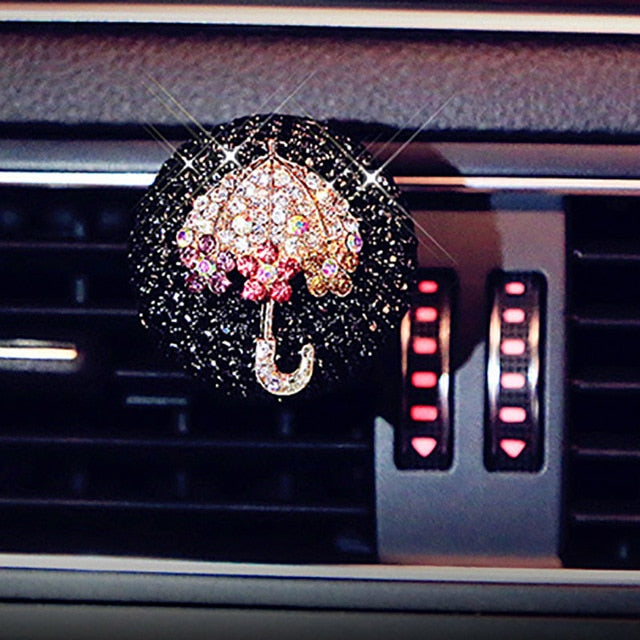 Crystal Pendant Car Perfume Clip