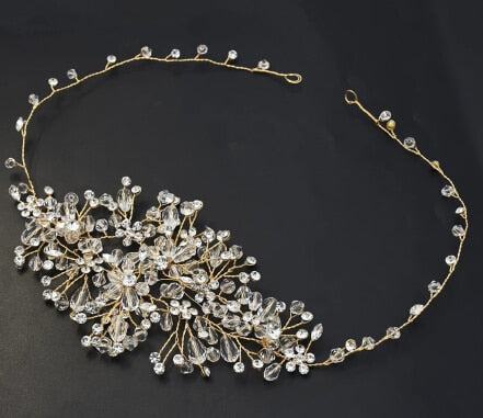 Rose Gold Pearl Crystal Hairband