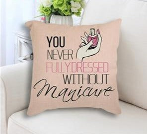 Nail Polish Nordic Art Print Pillow Case Cover