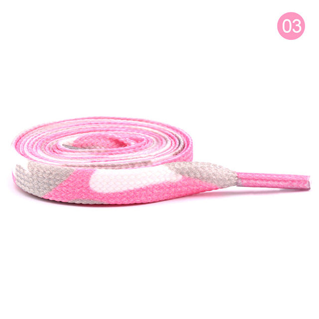 Colorful Print Sneaker Shoe Laces Flat Shoestrings