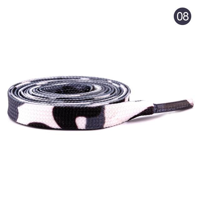 Colorful Print Sneaker Shoe Laces Flat Shoestrings