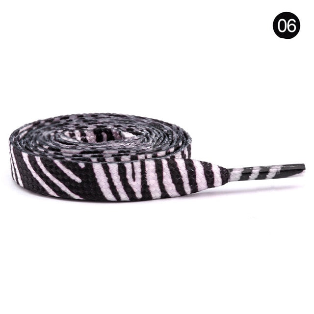 Colorful Print Sneaker Shoe Laces Flat Shoestrings