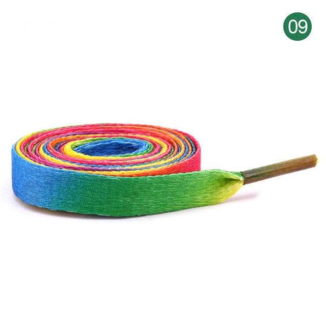Colorful Print Sneaker Shoe Laces Flat Shoestrings
