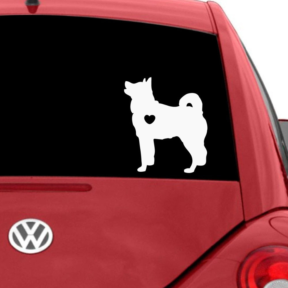 I Love My Akita Bulldog Dog Animal Car Sticker Decal